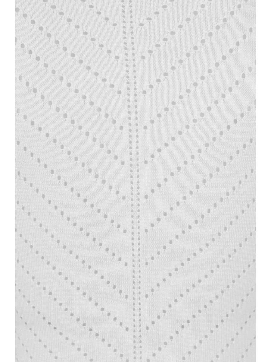Banned Retro Charlie Chevron Perforated Vintage Knit Top Off White