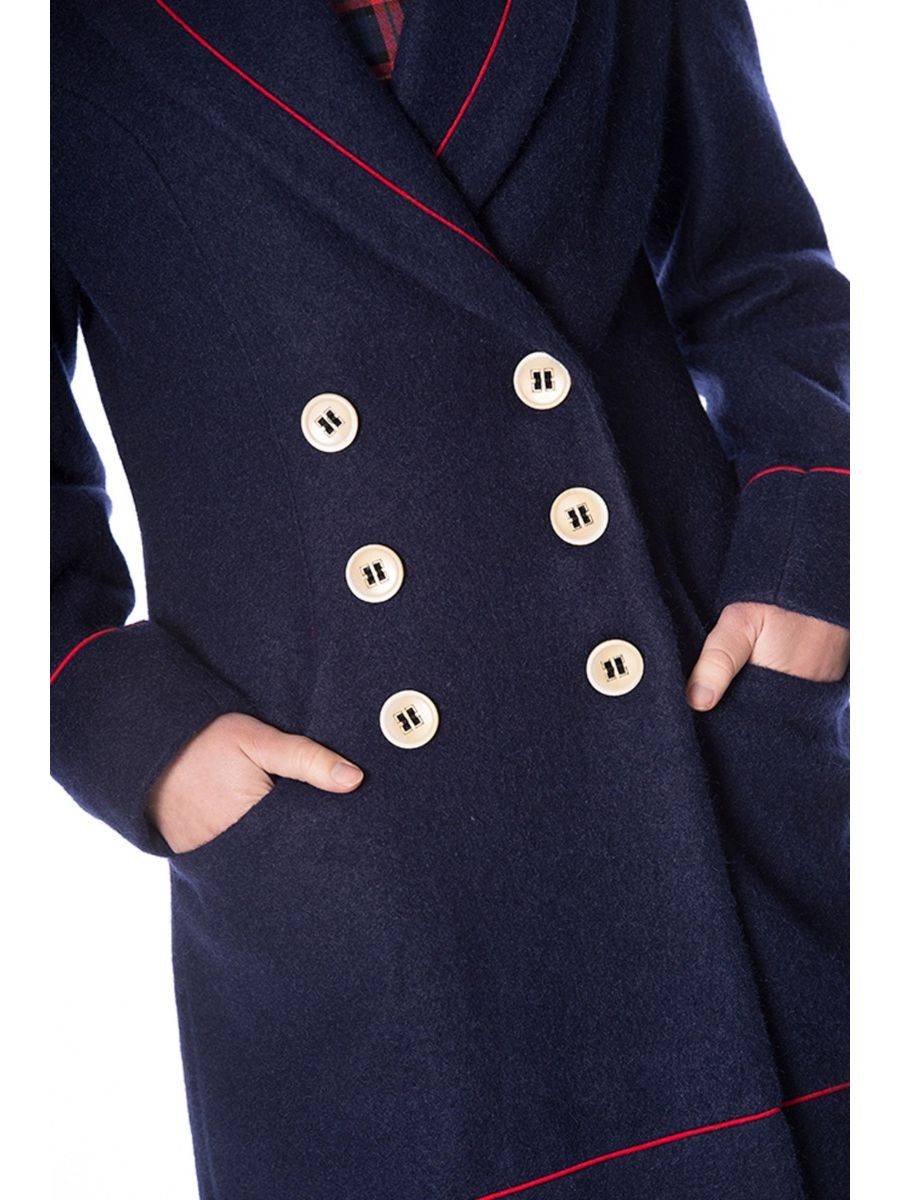 BLUE DIVA DOUBLE BREASTED COAT 