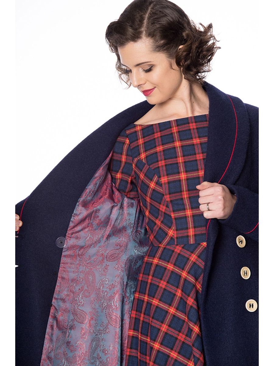 BLUE DIVA DOUBLE BREASTED COAT 