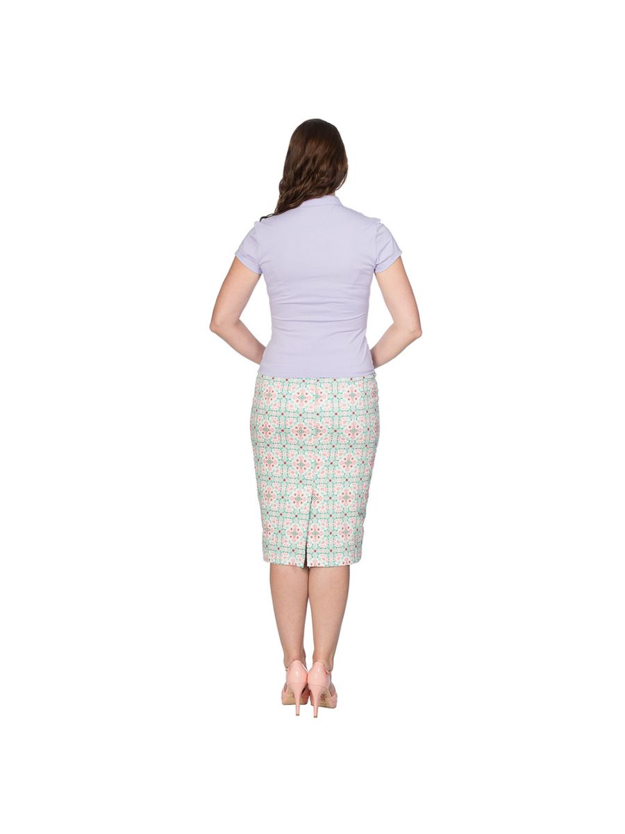 MANDARIN COLLAR TOP Lilac
