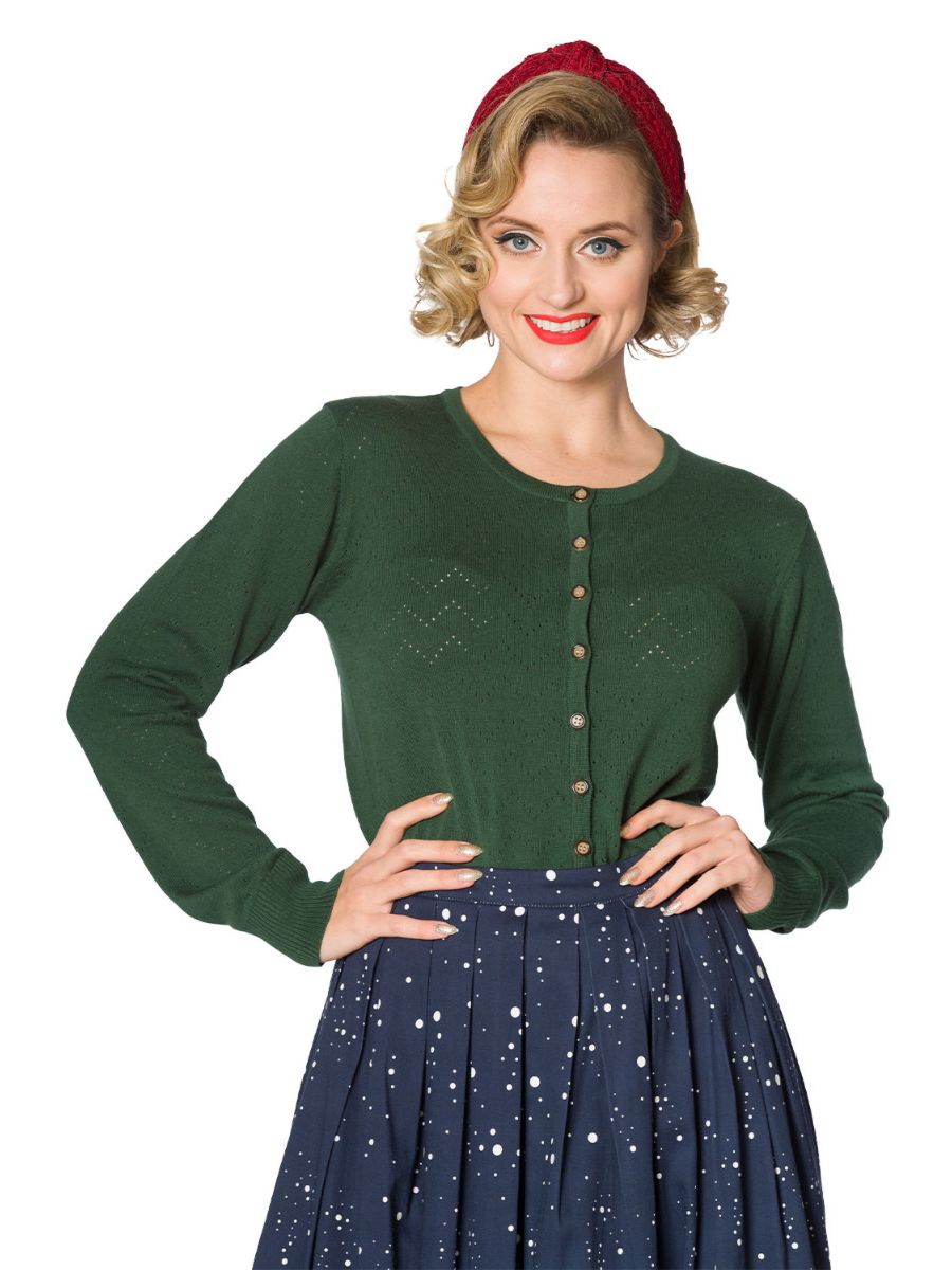 POINTELLE KNIT CARDIGAN