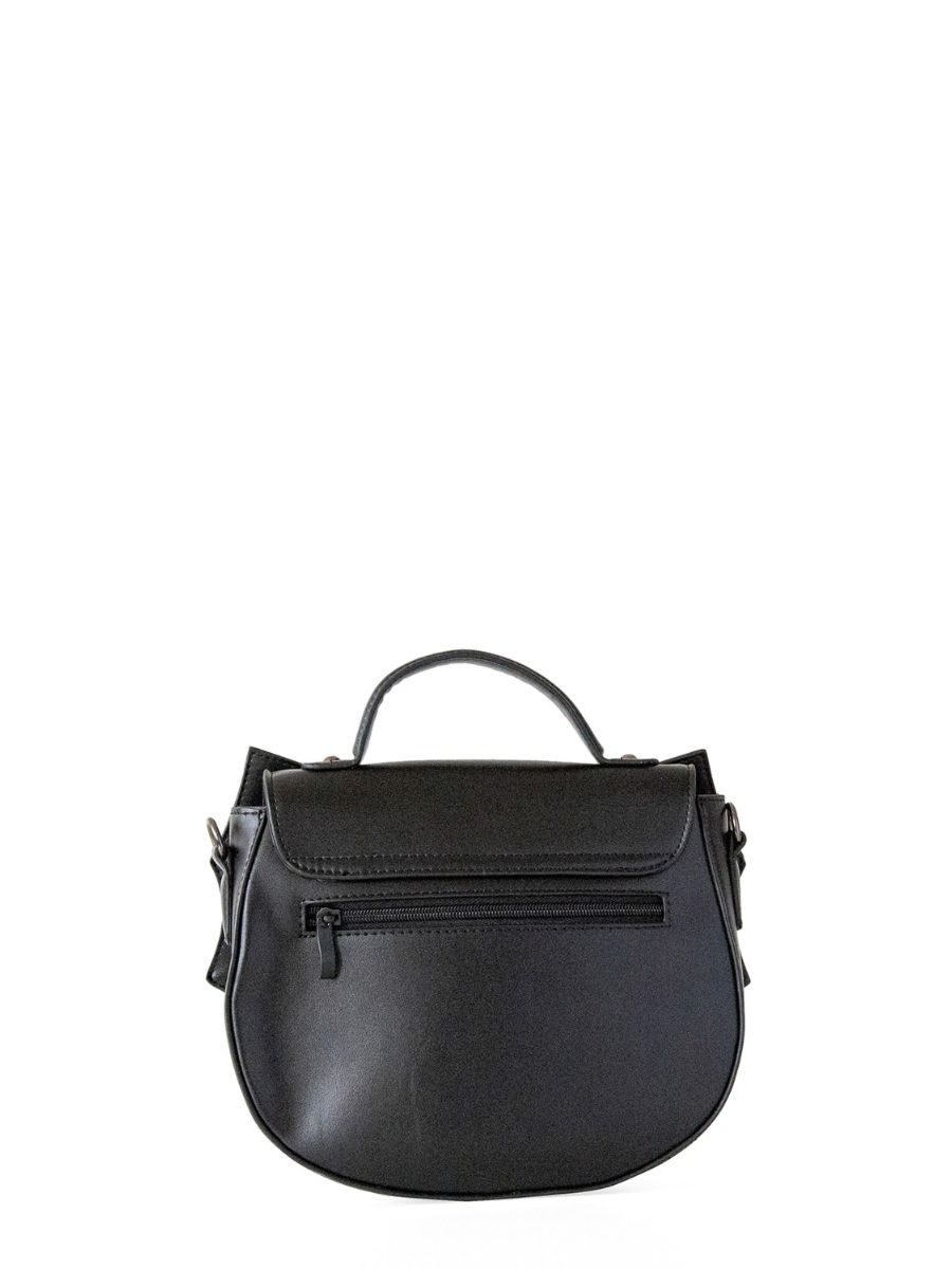 Banned Alternative Silent Creature Skull Bat Wings Black Vegan Leather Shoulder Bag