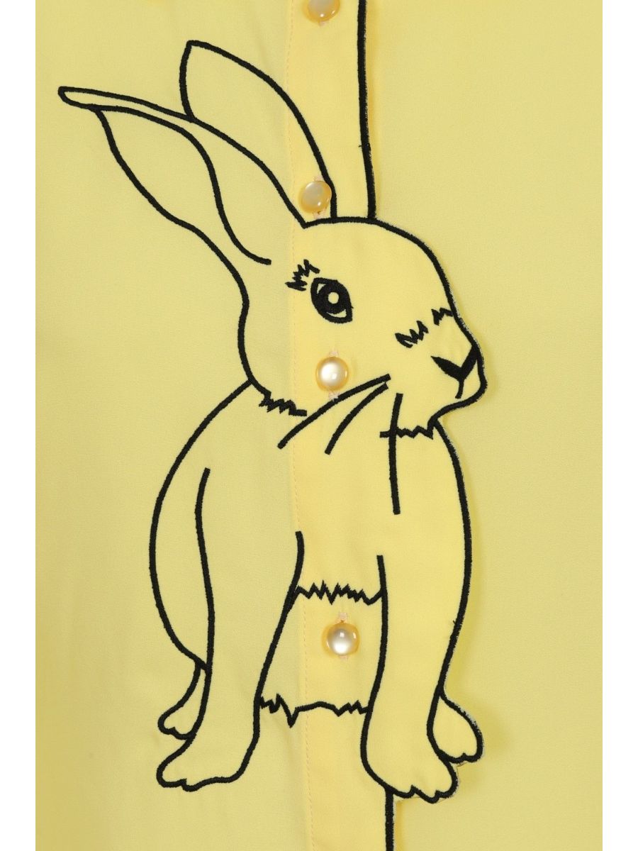 Banned Retro 1940's Bunny Hop Thelma Blouse Yellow