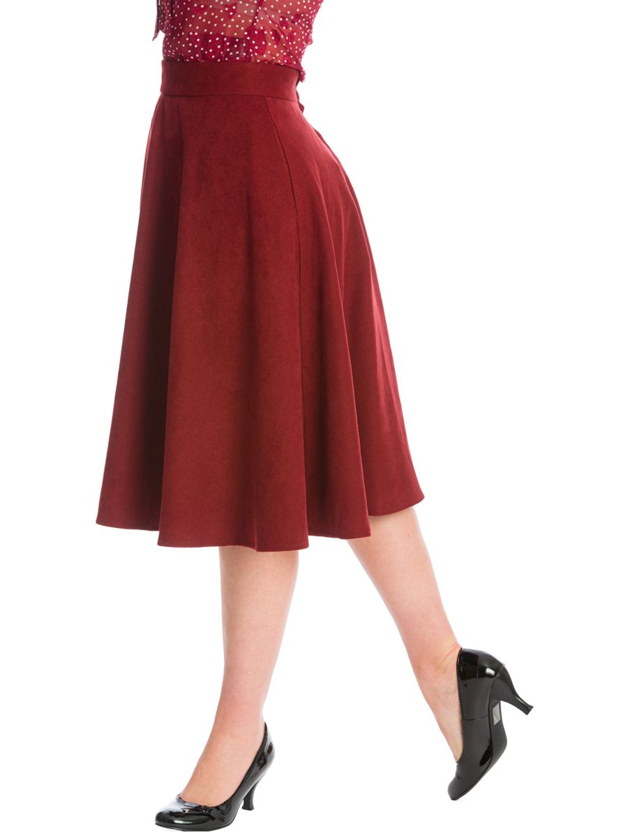 IM YOURS SKIRT-Burgundy