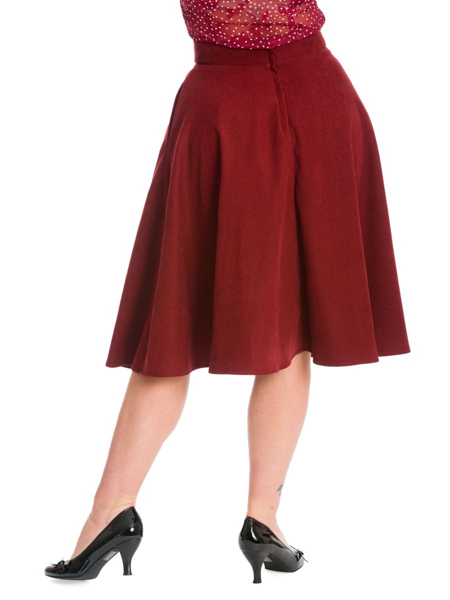 IM YOURS SKIRT-Burgundy