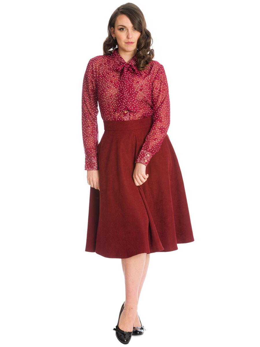 IM YOURS SKIRT-Burgundy