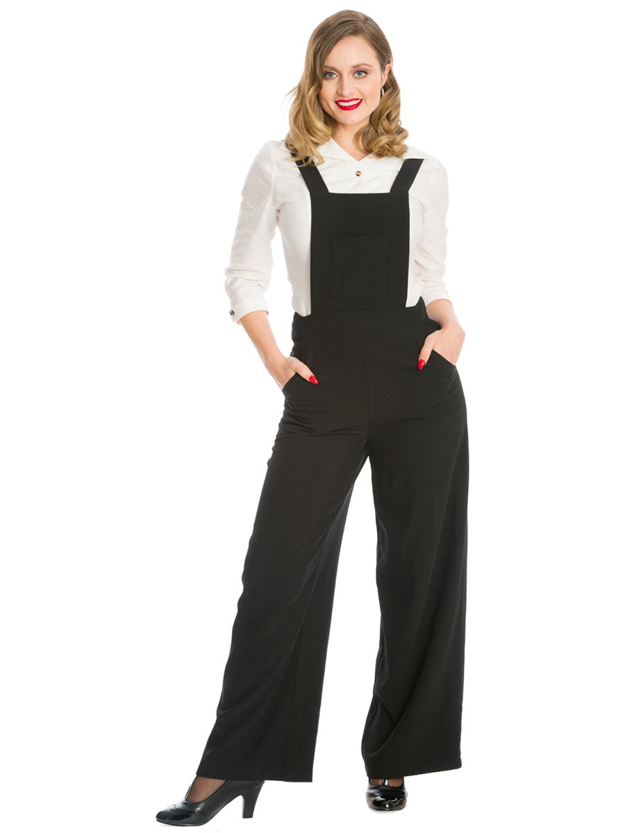 DAY DREAMING DUNGAREES-Black