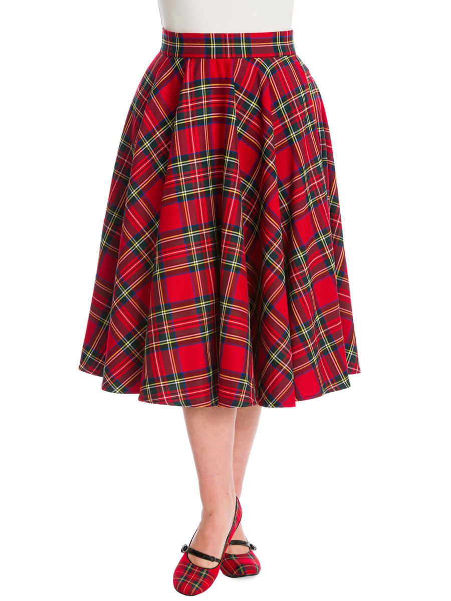 PARTY SWING SKIRT-Red
