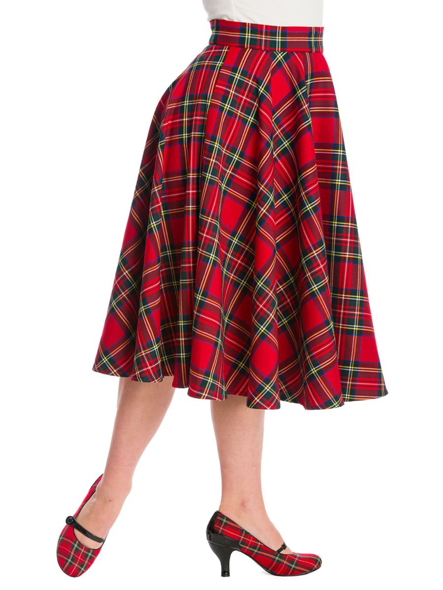 PARTY SWING SKIRT-Red