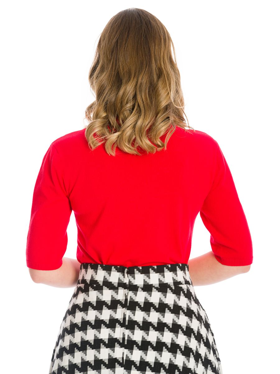 THE MARILYN KNIT JUMPER-Red