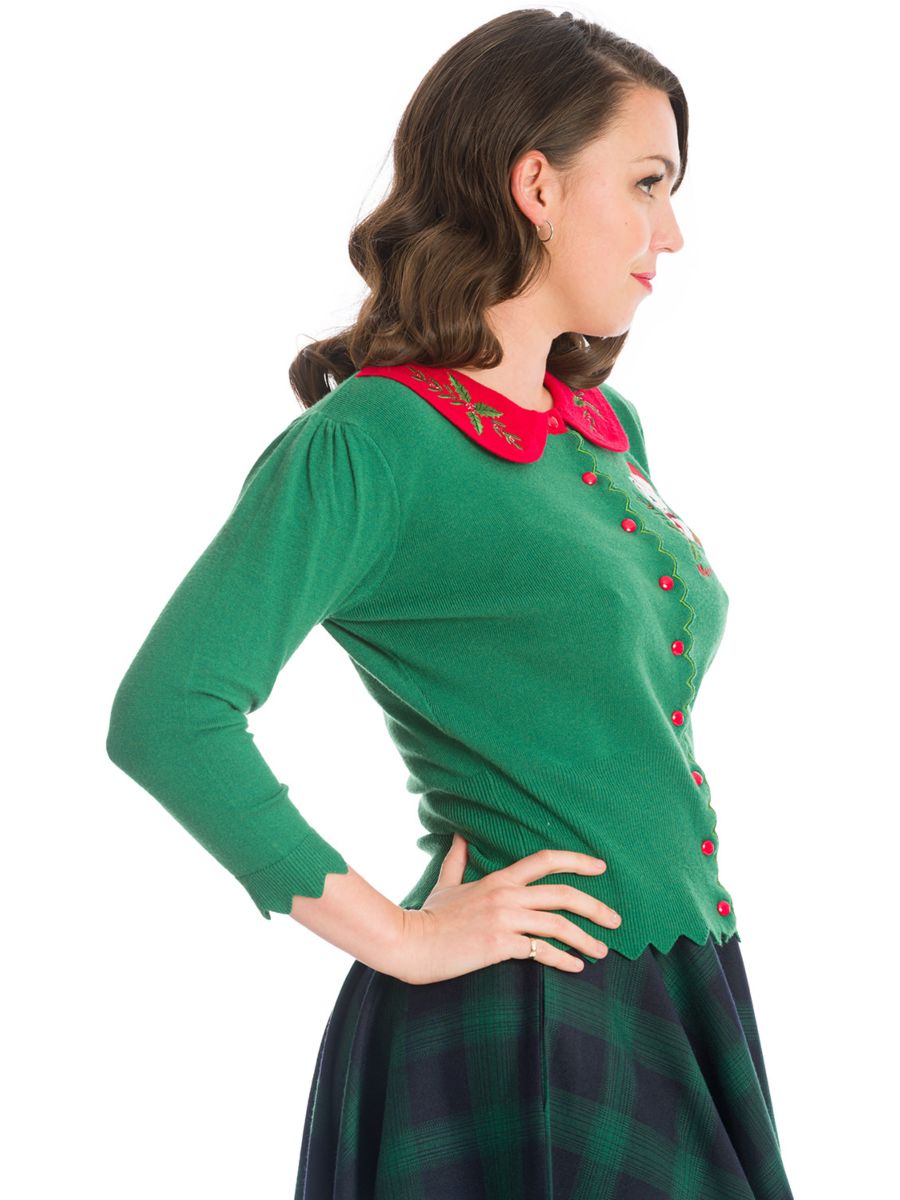 MERRY CATMUS CARDIGAN-Green