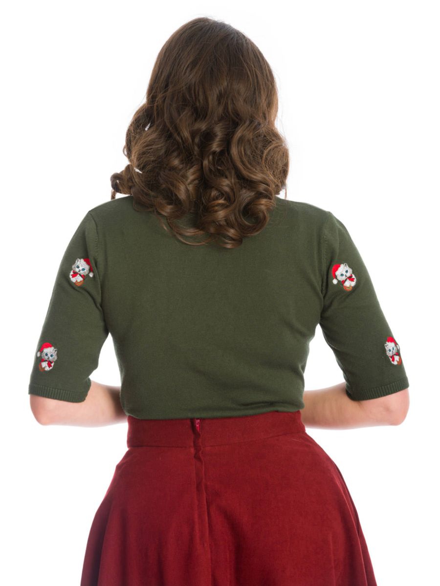 HOLLY CAT JUMPER-Green