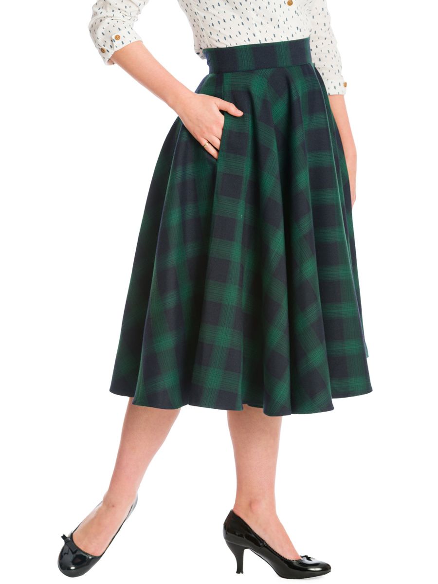SWEET CHECK SWING SKIRT