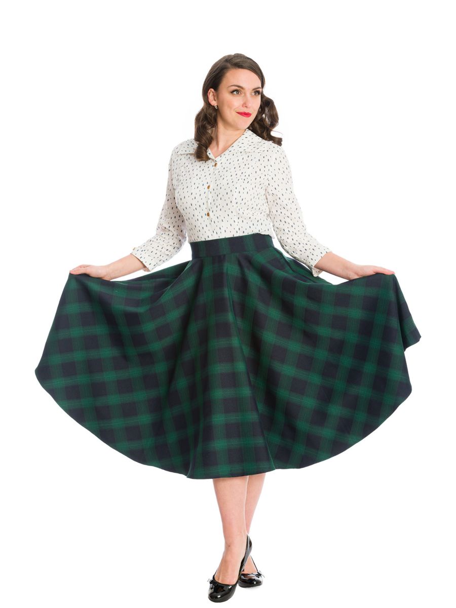 SWEET CHECK SWING SKIRT