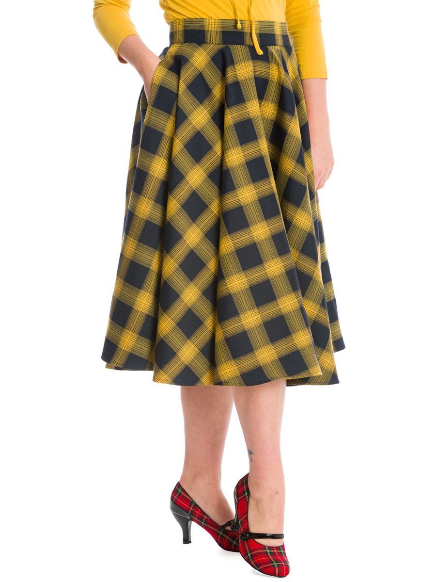 SWEET CHECK SWING SKIRT