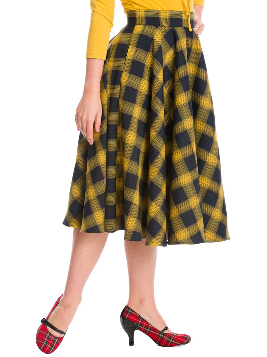 SWEET CHECK SWING SKIRT