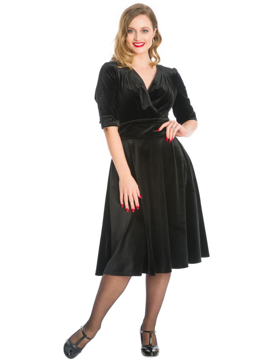 DATE NIGHT FIT & FLARE DRESS-Black