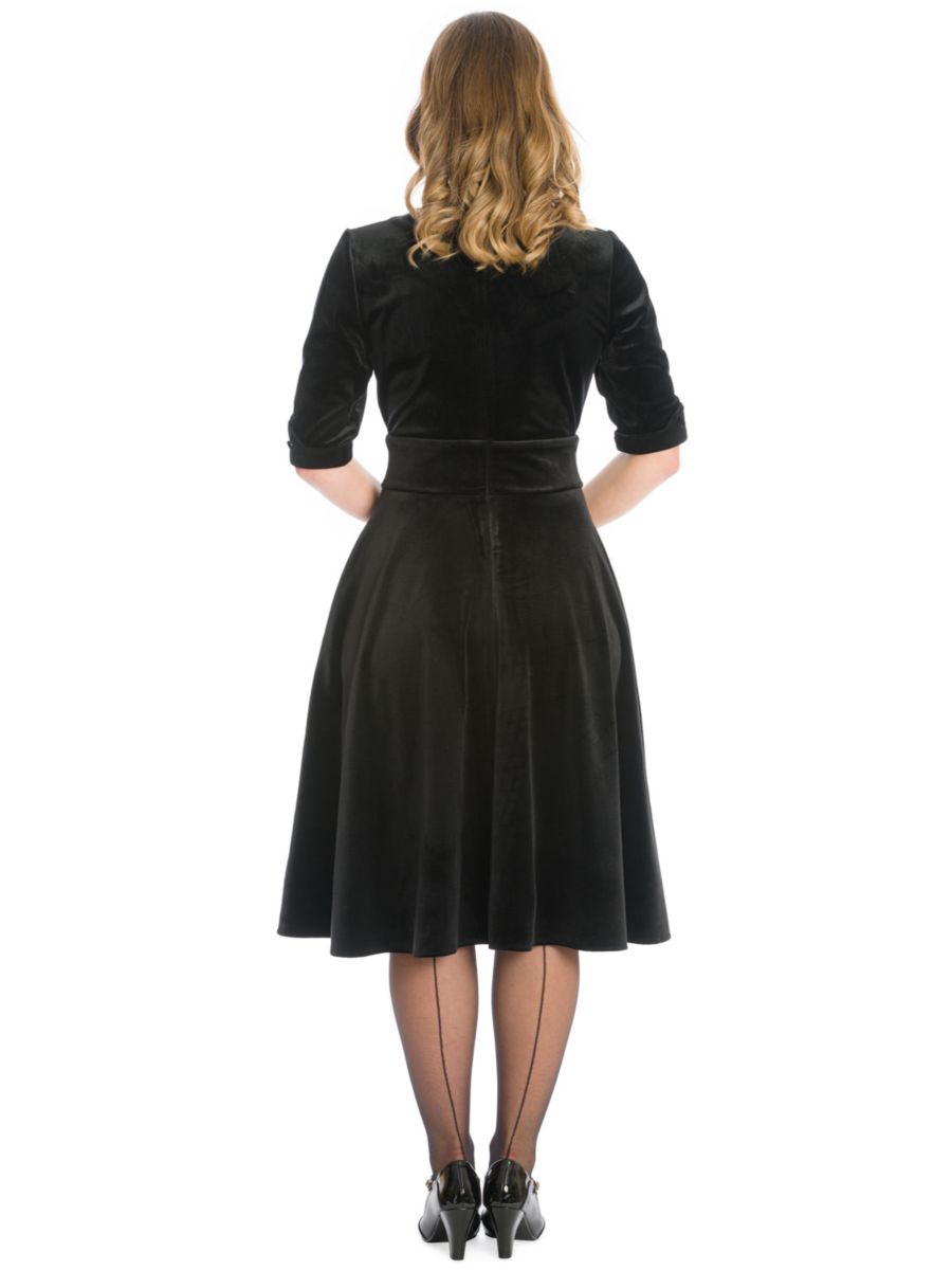 DATE NIGHT FIT & FLARE DRESS-Black