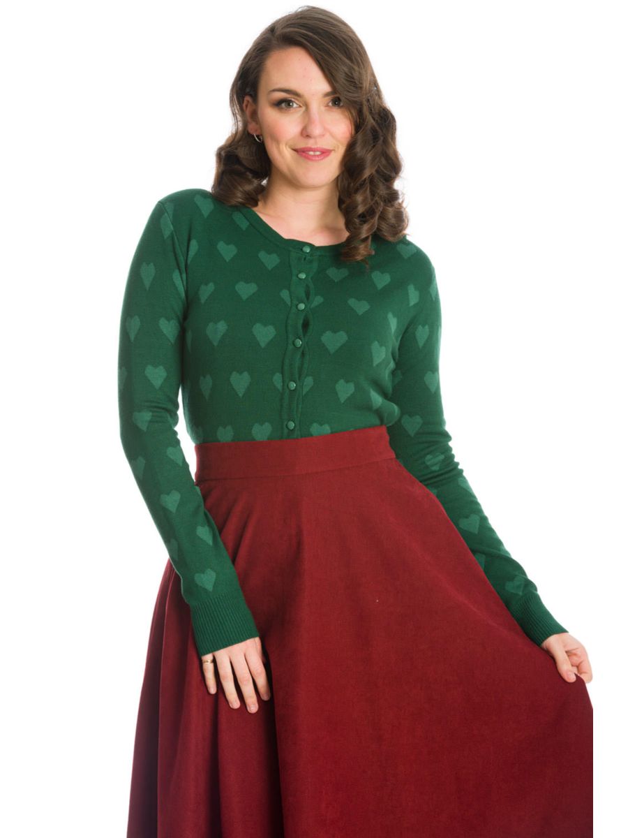 TRUE LOVE CARDIGAN-Green