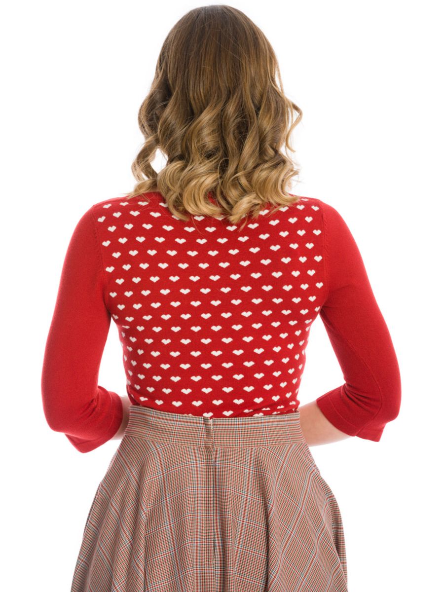 RULES OF THE HEART JERSEY TOP RED
