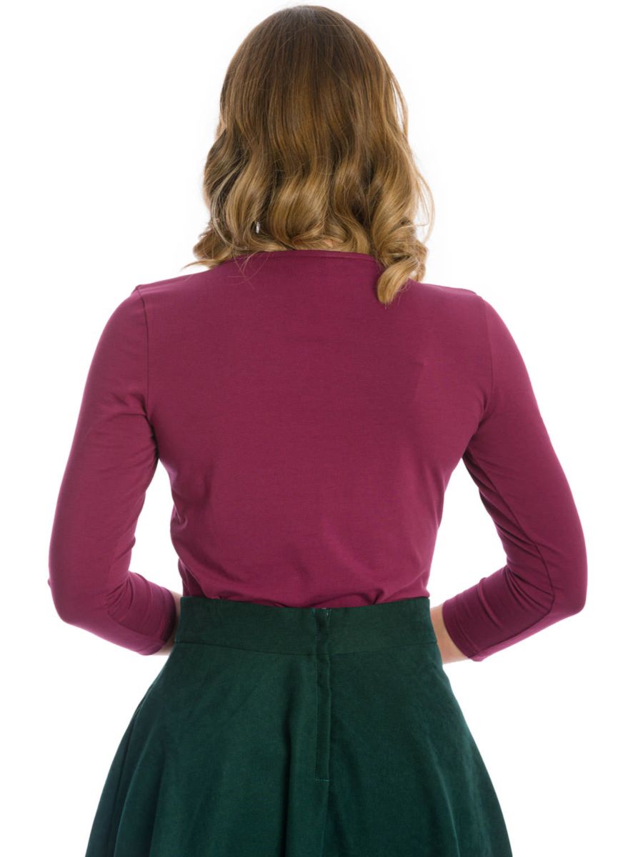 DREAM BIG JERSEY TOP-Aubergine