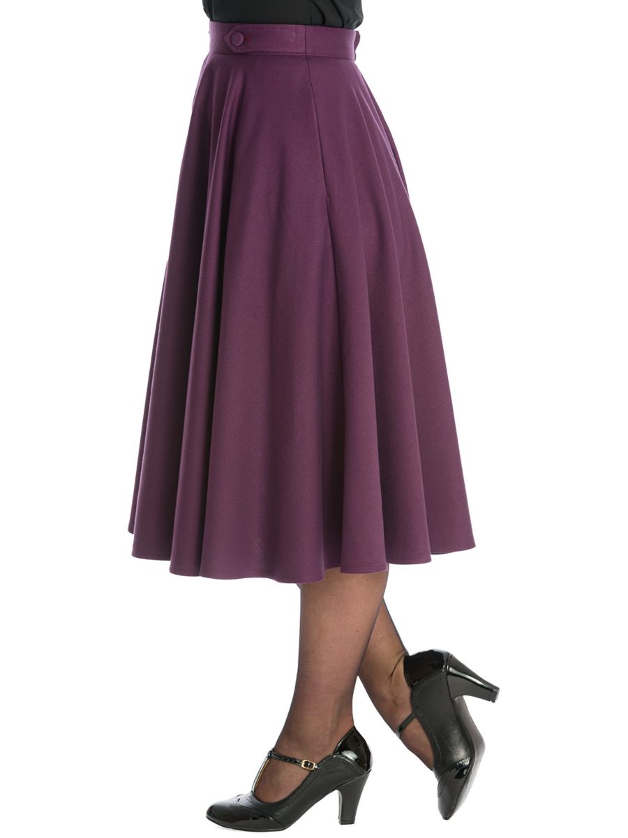 DI DI SWING SKIRT-Aubergine