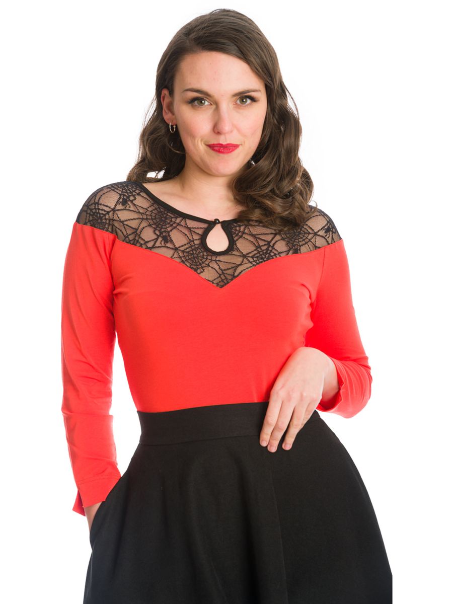 SPIDER NIGHTS JERSEY TOP-Orange