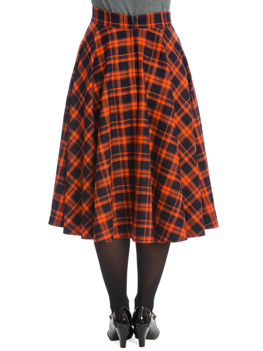 MISS SPOOK CIRCULAR SWING SKIRT-Orange