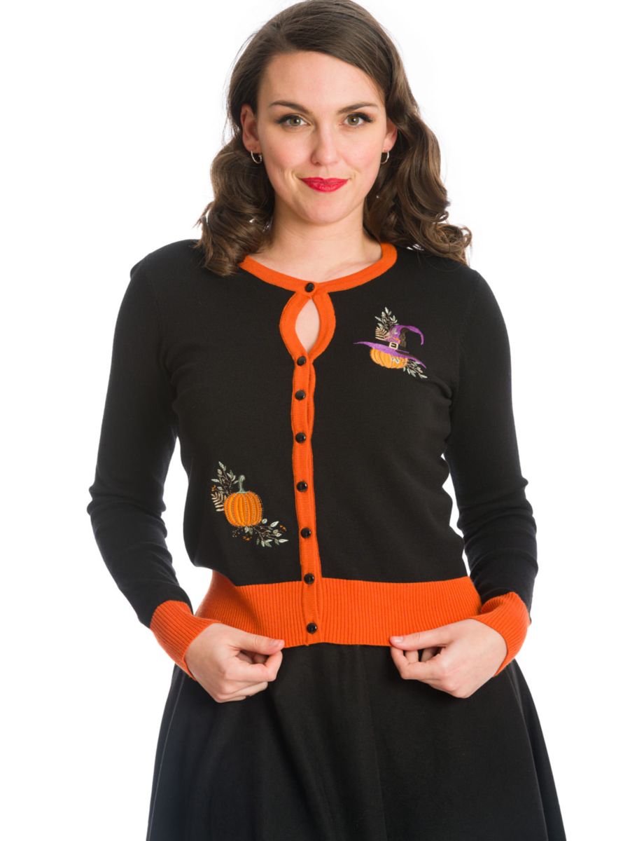 PUMPKIN SPICE & ALL THINGS NICE CARDIGAN-Black
