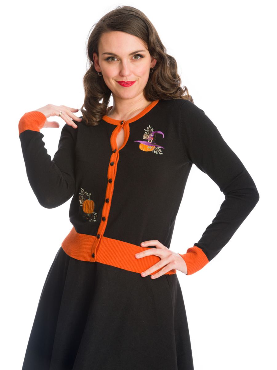 PUMPKIN SPICE & ALL THINGS NICE CARDIGAN-Black