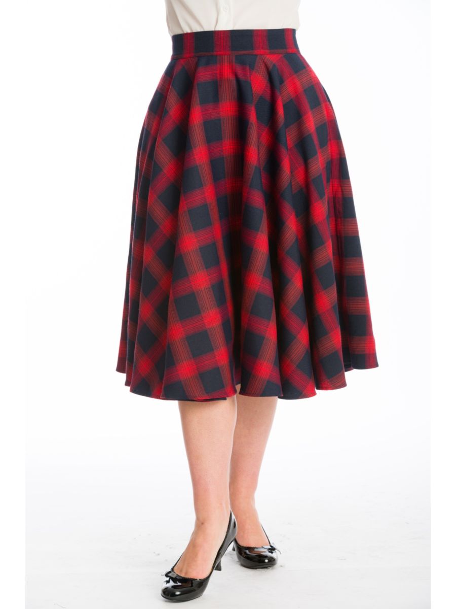 SWEET CHECK SWING SKIRT