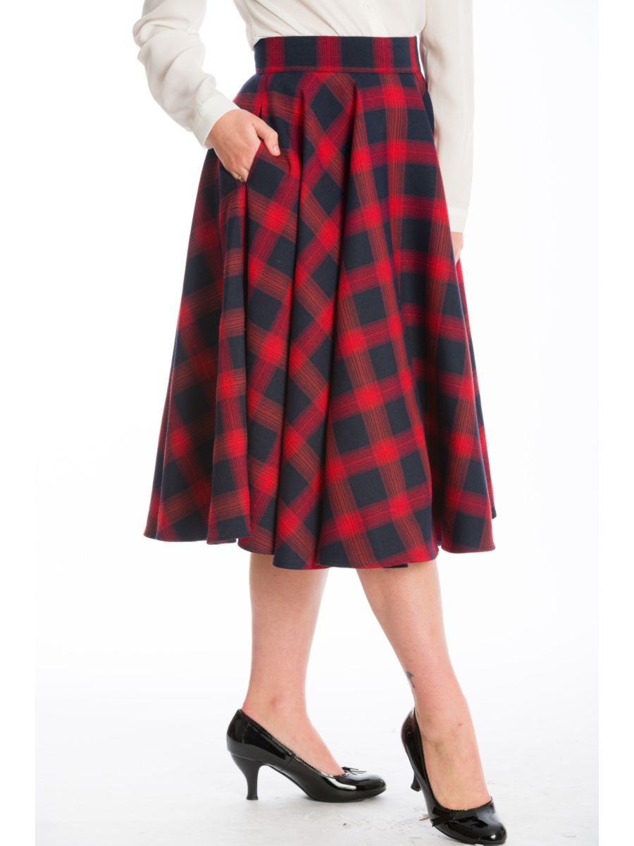 SWEET CHECK SWING SKIRT
