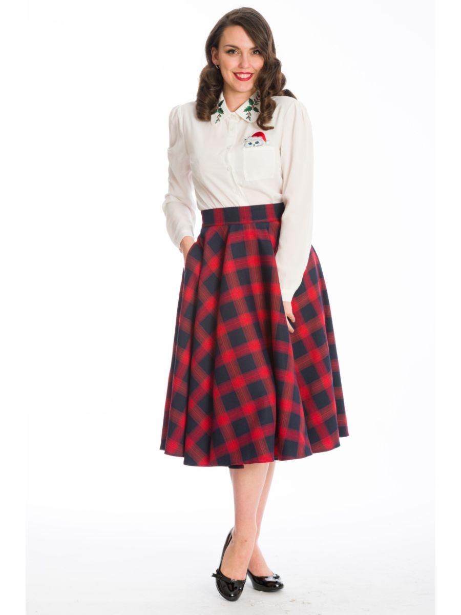 SWEET CHECK SWING SKIRT
