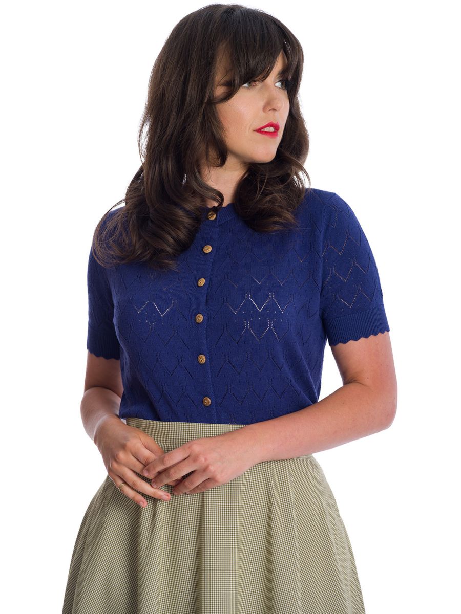 SUMMER SCALLOP CARIDGAN Navy
