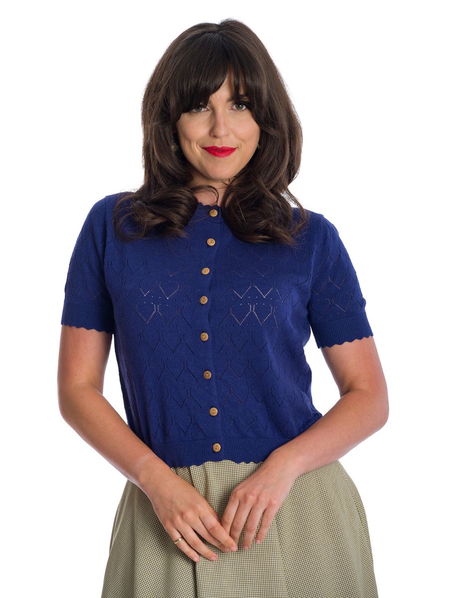 SUMMER SCALLOP CARIDGAN Navy