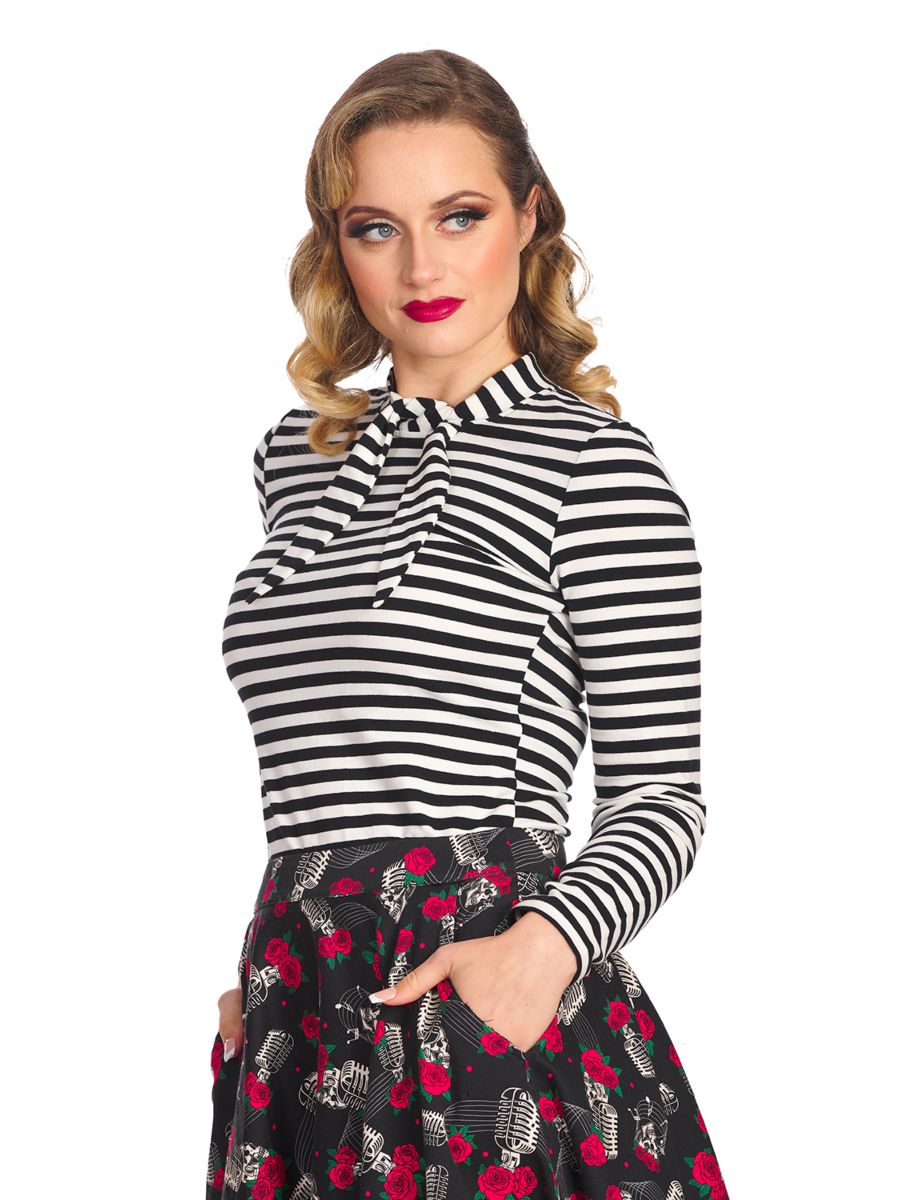 SPOOKS & STRIPES TOP