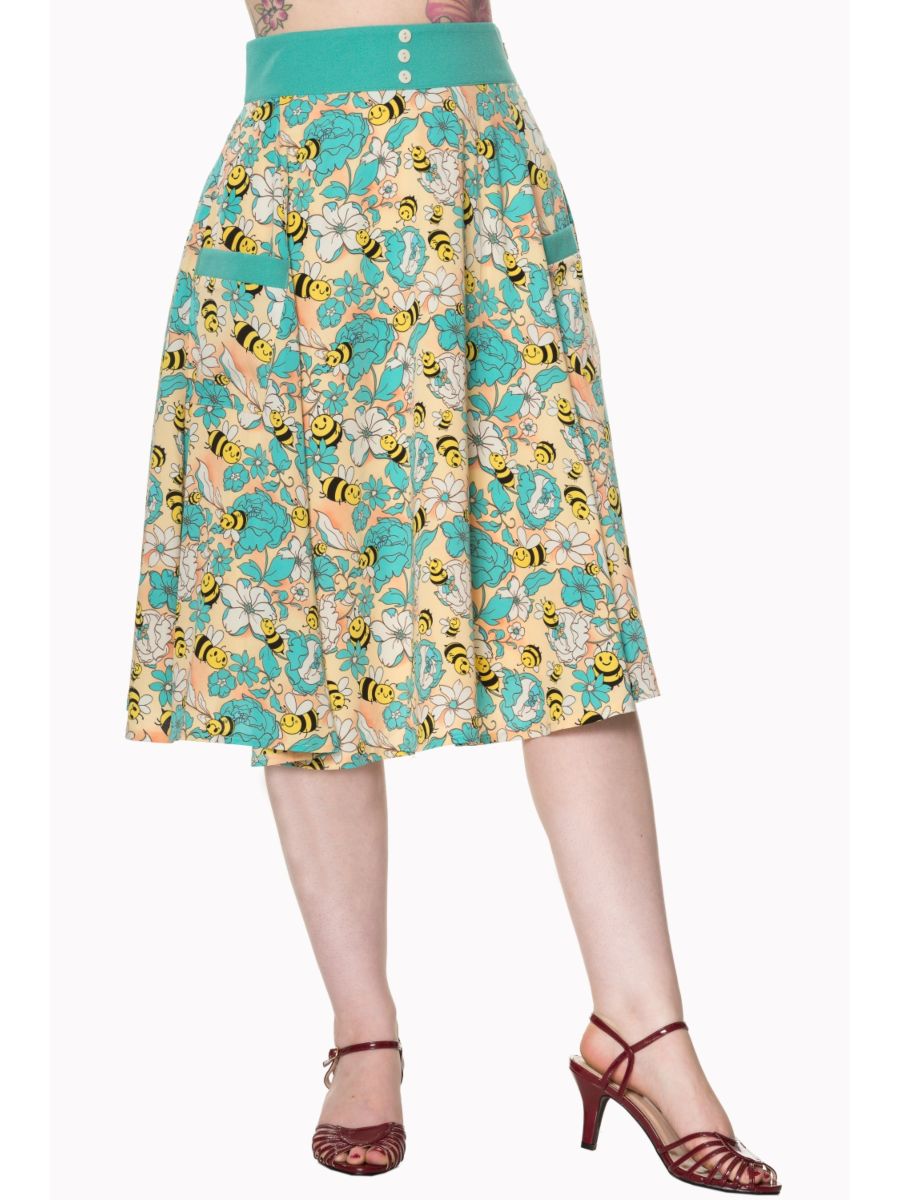 WATCHING THE SKIES MIDI SKIRT