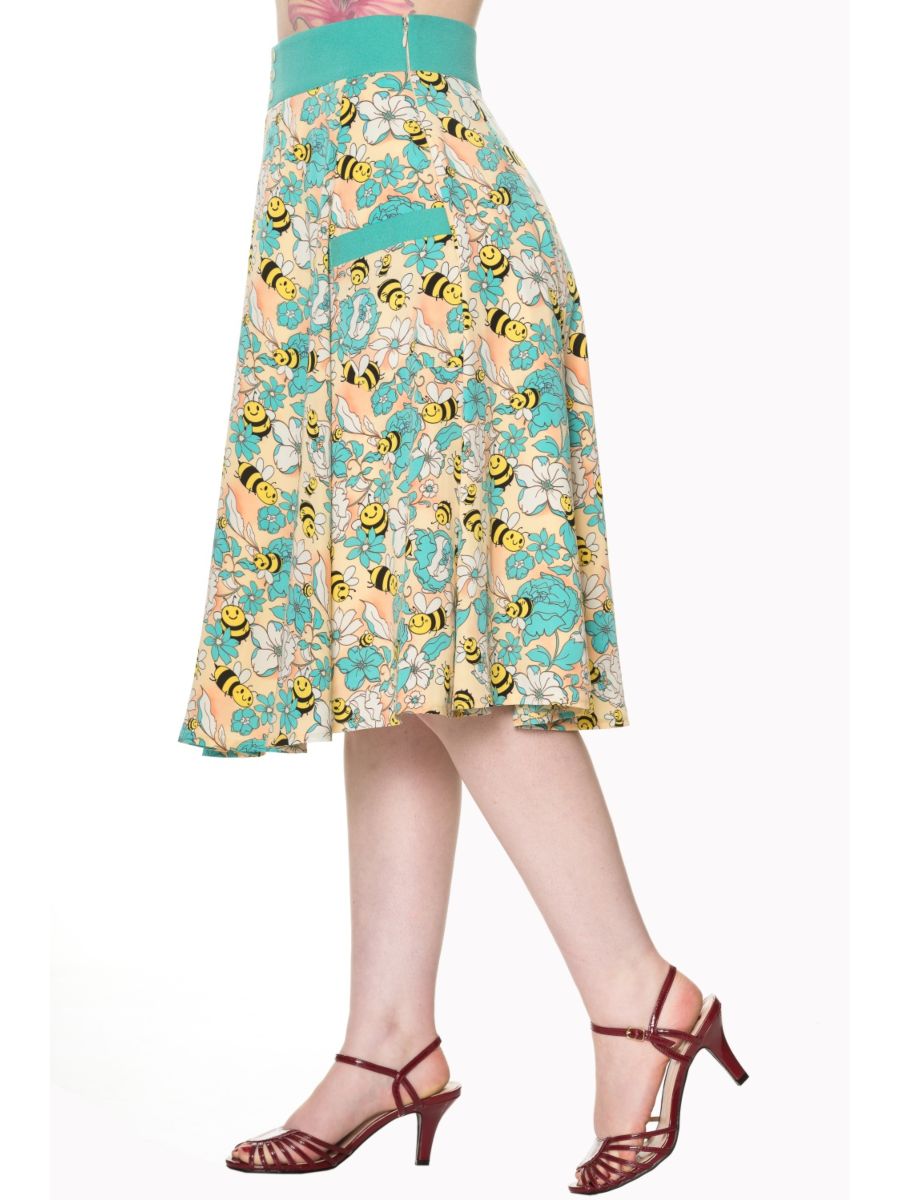 WATCHING THE SKIES MIDI SKIRT