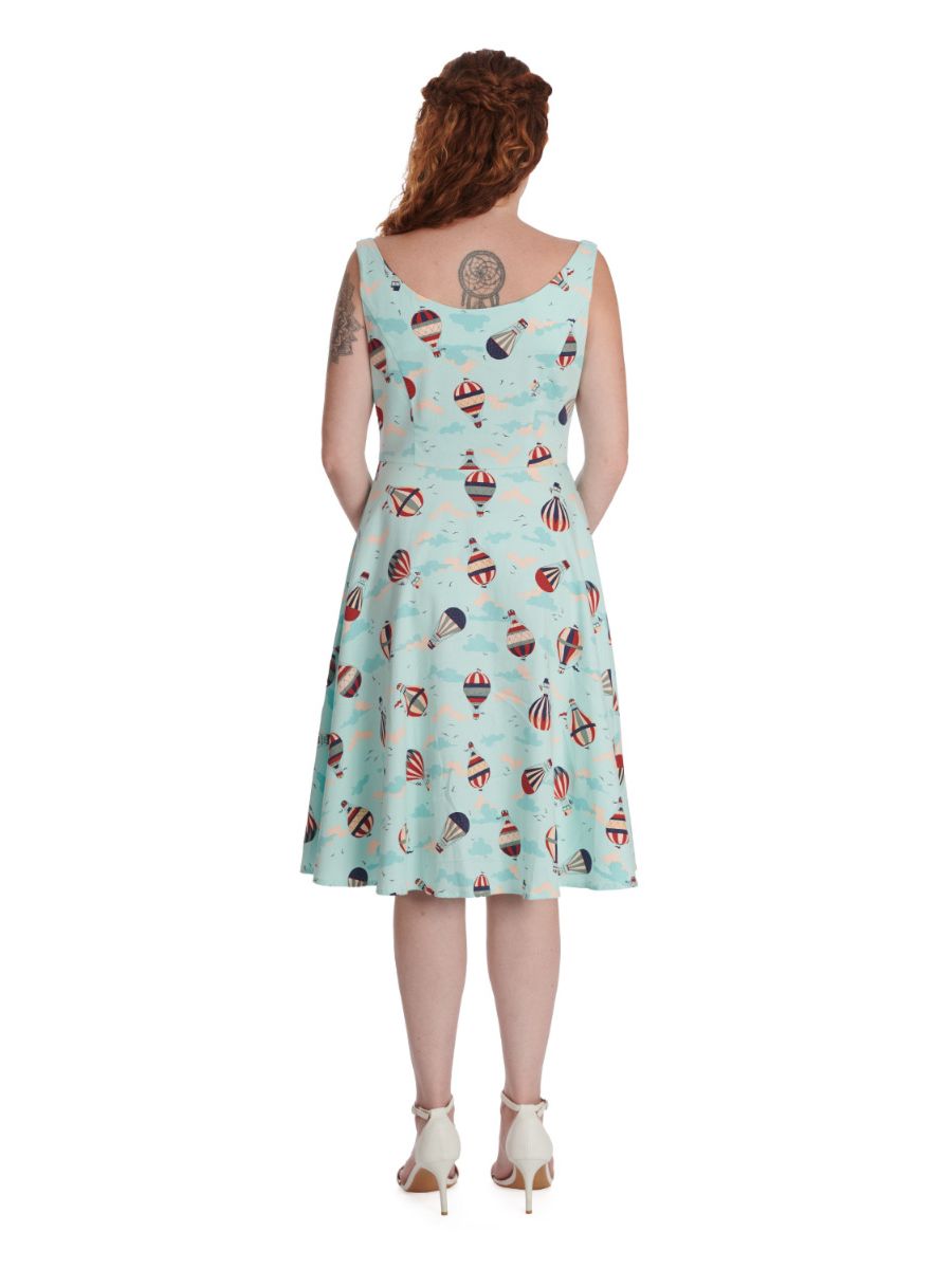 Banned Retro Vintage Globe Button Dress