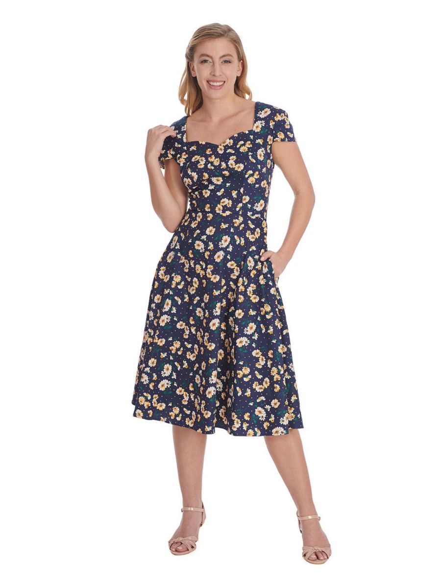 WILDFLOWER FIT AND FLARE DRESS