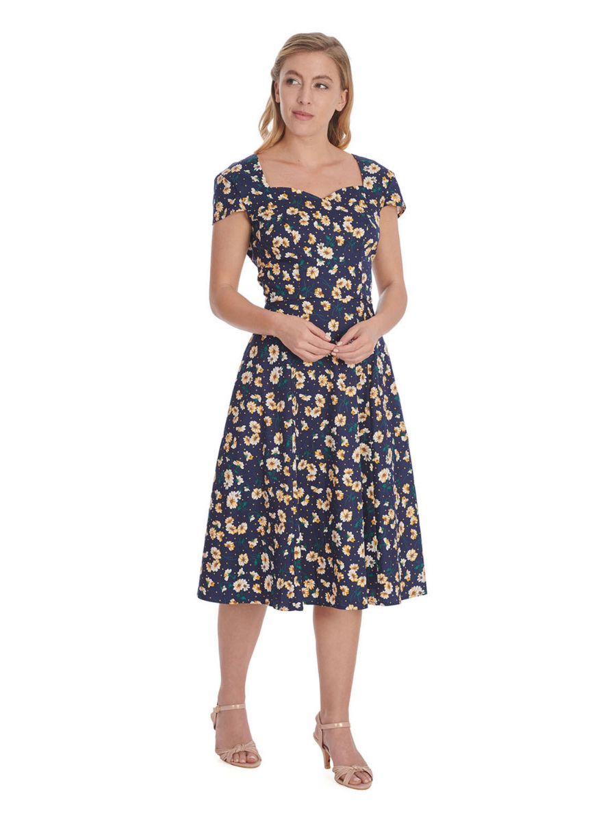 WILDFLOWER FIT AND FLARE DRESS
