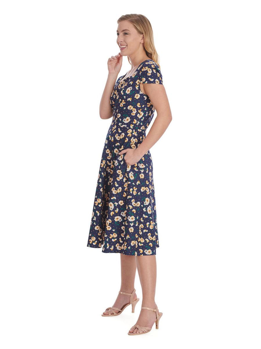 WILDFLOWER FIT AND FLARE DRESS