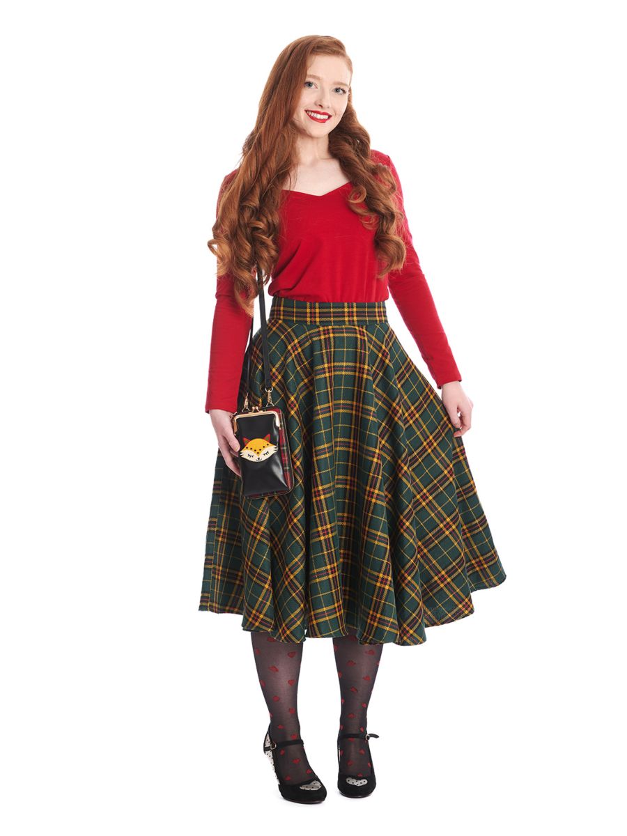 HIGHLAND GREEN SWING SKIRT