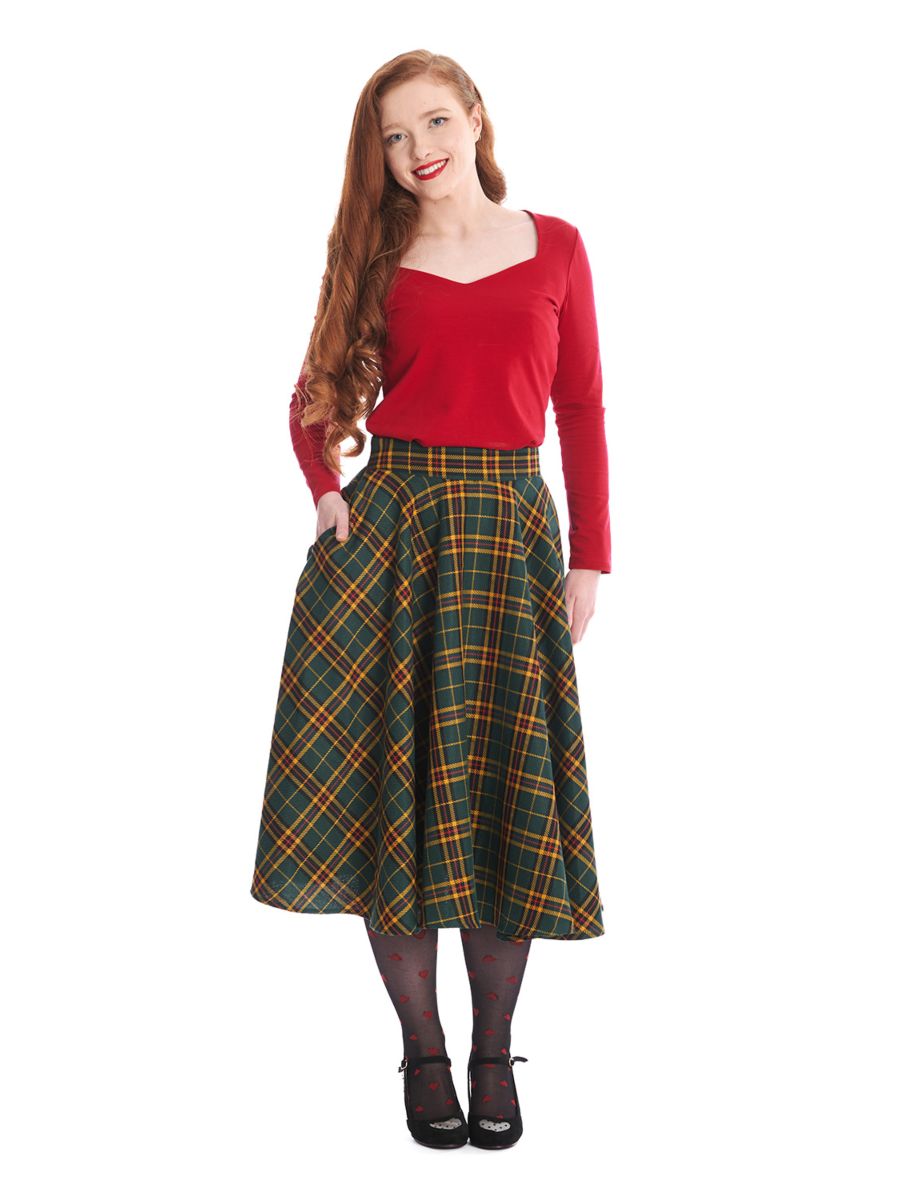 HIGHLAND GREEN SWING SKIRT