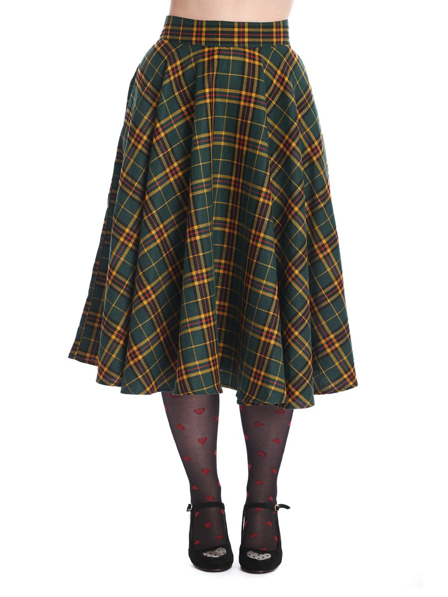 HIGHLAND GREEN SWING SKIRT
