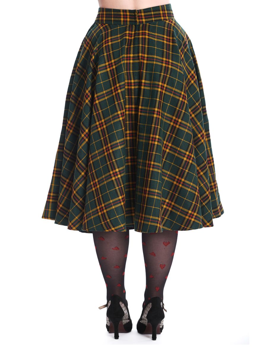 HIGHLAND GREEN SWING SKIRT