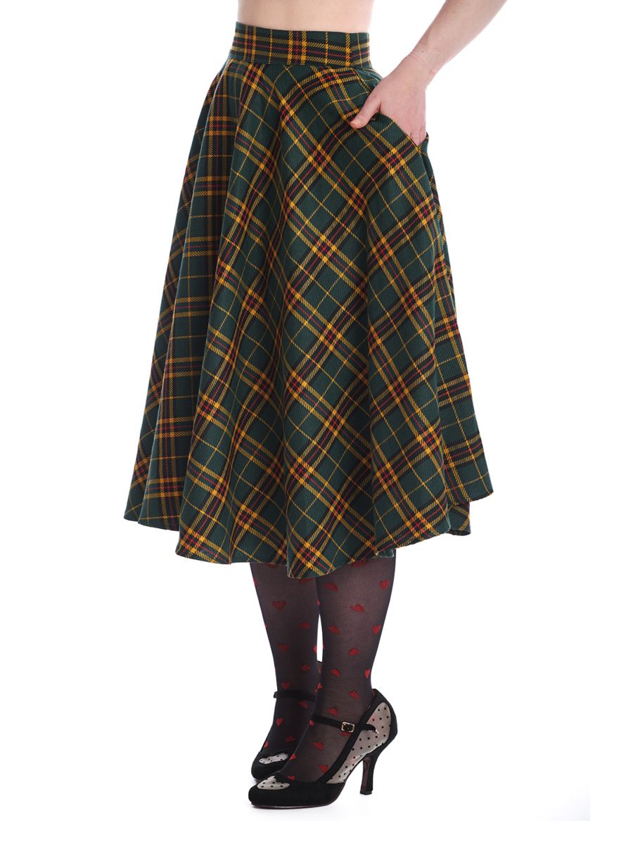 HIGHLAND GREEN SWING SKIRT