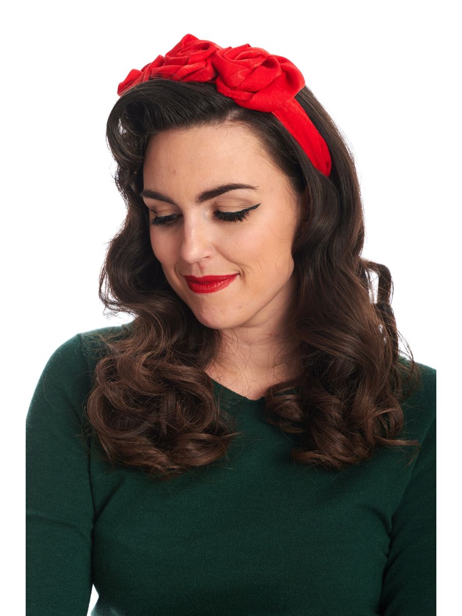ROSALIE HEADBAND-Red-One Size