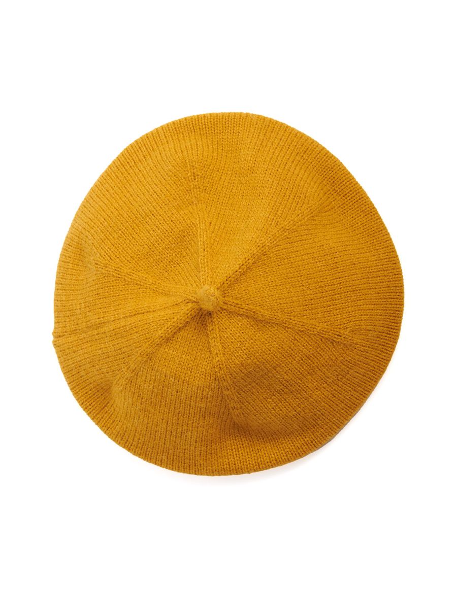 LORELEI KNITTED BERET-Mustard-One Size