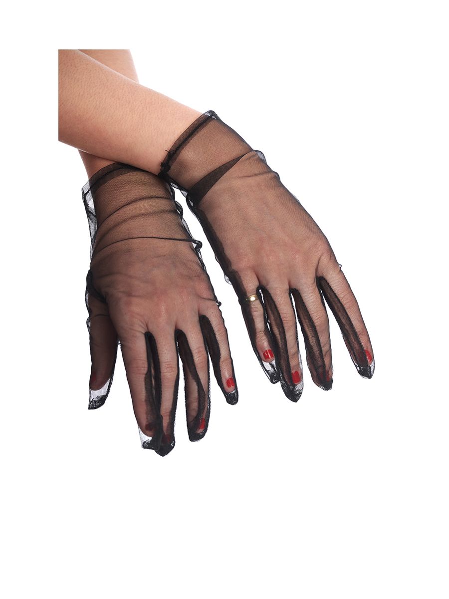 BELLONA SHORT MESH GLOVES-Black-One Size